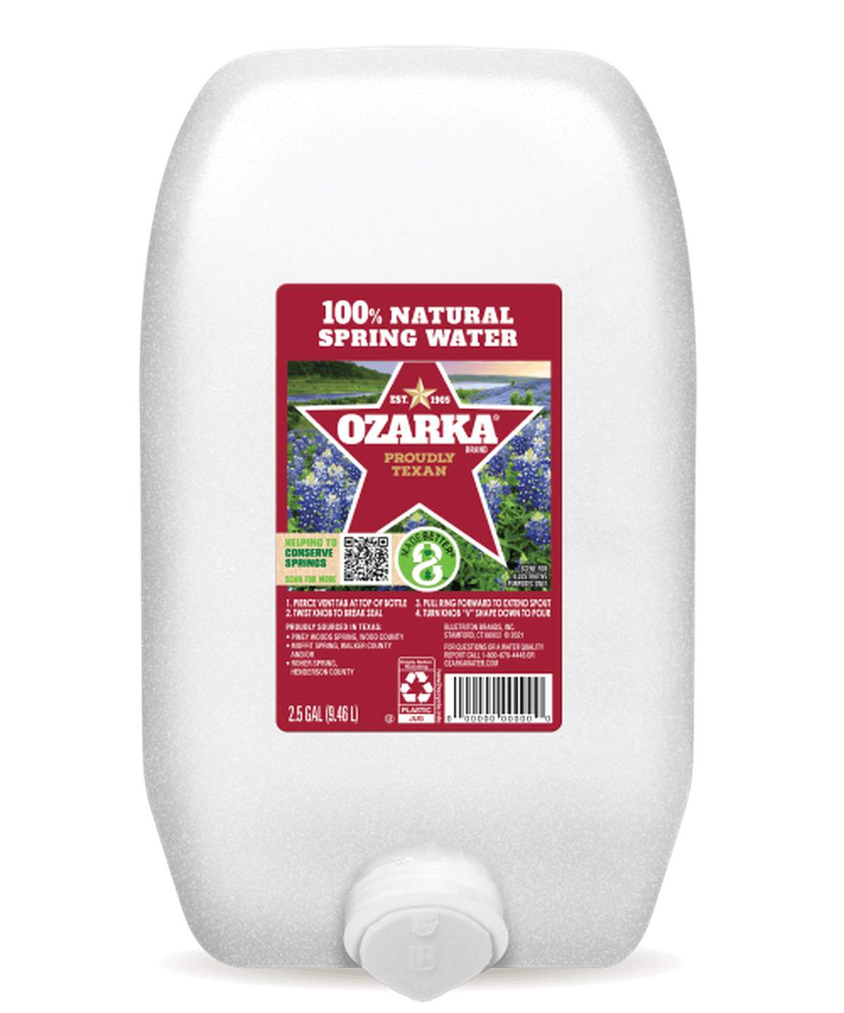 Ozarka Spring water product detail 2.5Gal single