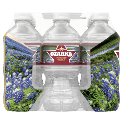 Ozarka Spring water product detail 12oz 12 pack right view
