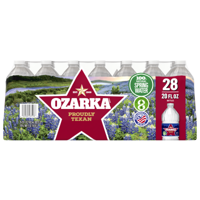 Ozarka Spring water product detail 20oz 28 pack front view