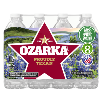 Ozarka Spring water product detail 500ml 12 pack front view