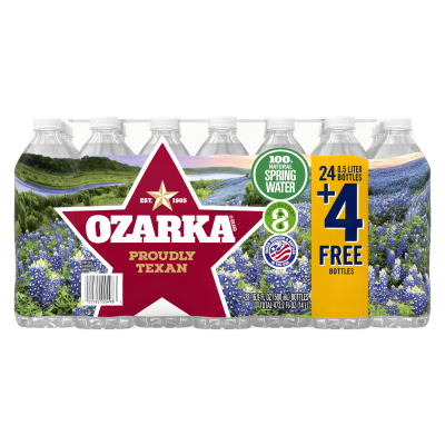 Ozarka Spring water product detail 500ml 24 + 4 pack front view