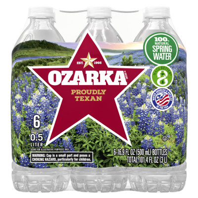 Ozarka Spring water product detail 500ml 6 pack front view