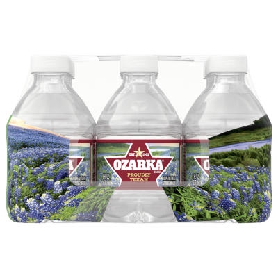 Ozarka Spring Water 8oz bottle 12 pack right view
