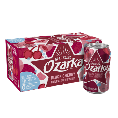 Ozarka Sparkling Water Black Cherry Product details 12oz can 8 pack