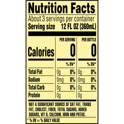 Ozarka Sparkling Water Lively Lemon Product details 1L  single nutrition facts