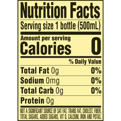 Ozarka Sparkling Water Lively Lemon Product details 500mL single nutrition facts
