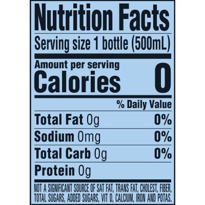 Ozarka Sparkling Water Simply Bubbles Product details 500mL single nutrition facts