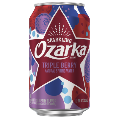 Ozarka Sparkling Water Triple Berry Product details 12oz single
