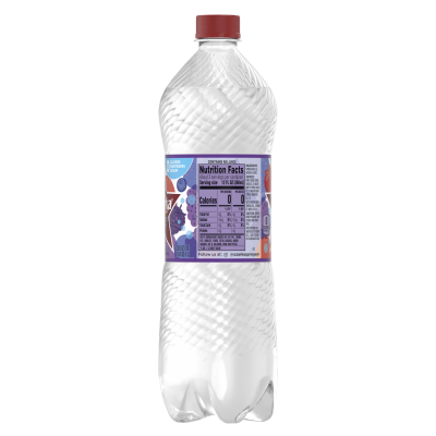 Ozarka Sparkling Water Triple Berry Product details 1L single back view
