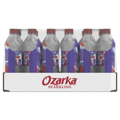 Ozarka Sparkling Water Triple Berry Product details 500mL 24 pack front view