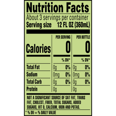 Ozarka Sparkling Water Zesty Lime Product details 1L single nutrition facts