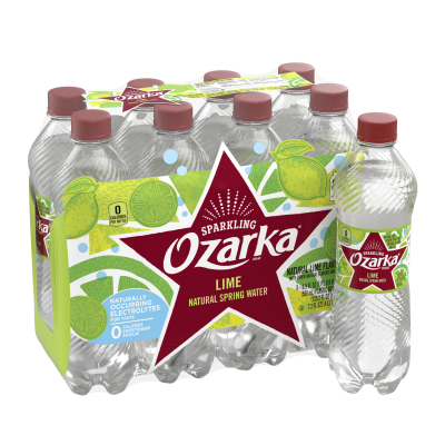 Ozarka Sparkling Water Zesty Lime Product details 500mL 8 pack