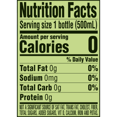 Ozarka Sparkling Water Zesty Lime Product details 500mL single nutrition facts