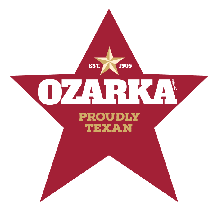 Ozarka brand logo. Proudly Texan.