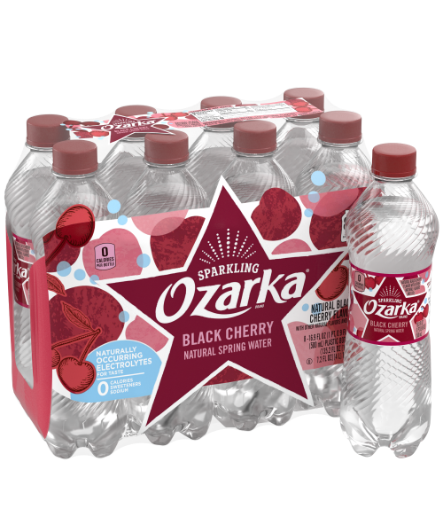 Ozarka Sparkling Water Black Cherry Product details 500mL 8 pack