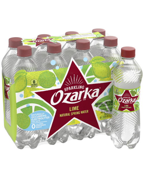 Ozarka Sparkling Water Zesty Lime Product details 500mL 8 pack