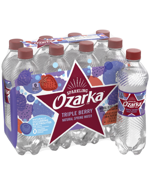 Ozarka Sparkling Water Triple Berry Product details 500mL 8 pack